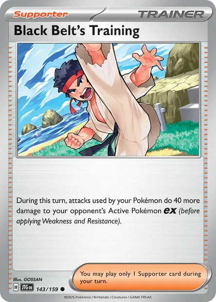 Black Belt's Training, Pokémon card JTG 143 — Journey Together set