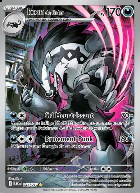 Ixon de Galar, carte Pokémon ASC 245 — extension Héros Transcendants