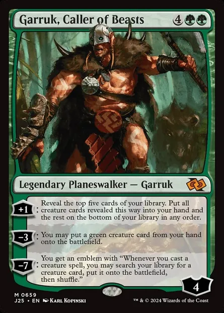Garruk, Caller of Beasts, Magic card J25 659 — Foundations Jumpstart set