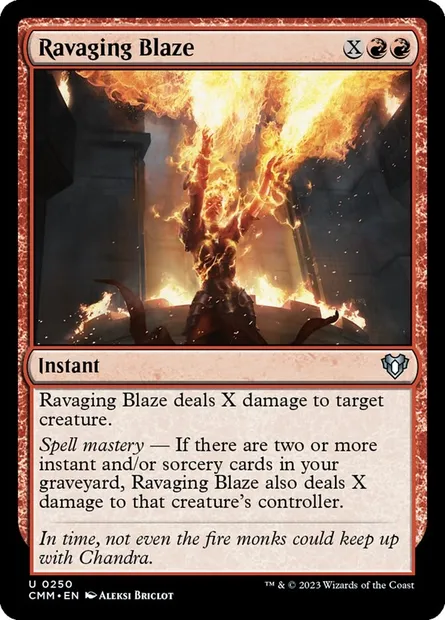 Ravaging Blaze, Magic card CMM 250 — Commander Masters set