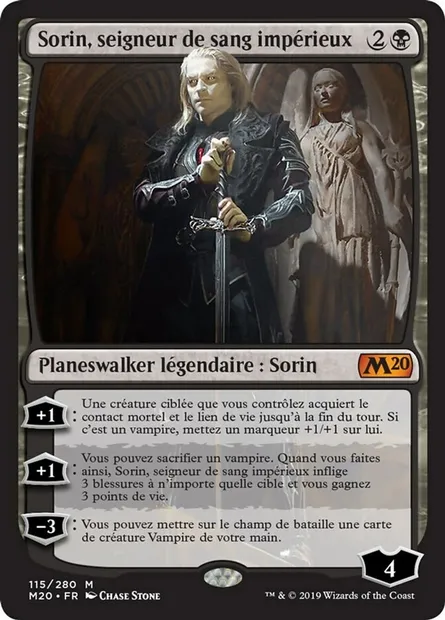 Sorin, seigneur de sang impérieux, carte Magic M20 115 — extension Core Set 2020