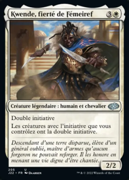 Kwende, fierté de Fémeiref, carte Magic J22 205 — extension Jumpstart 2022