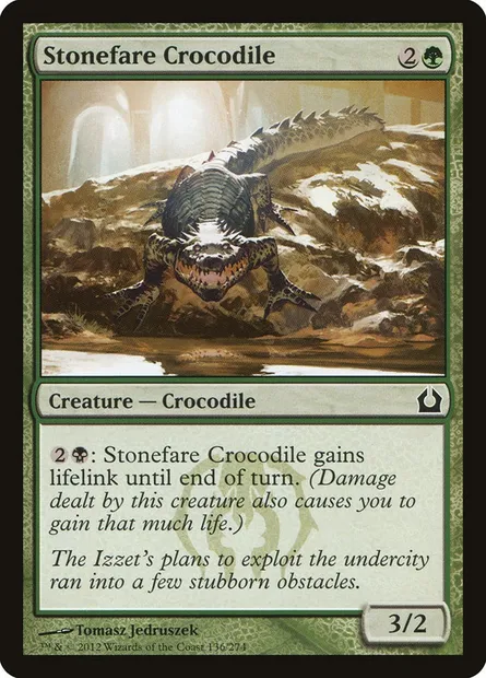 Stonefare Crocodile, Magic card RTR 136 — Return to Ravnica set
