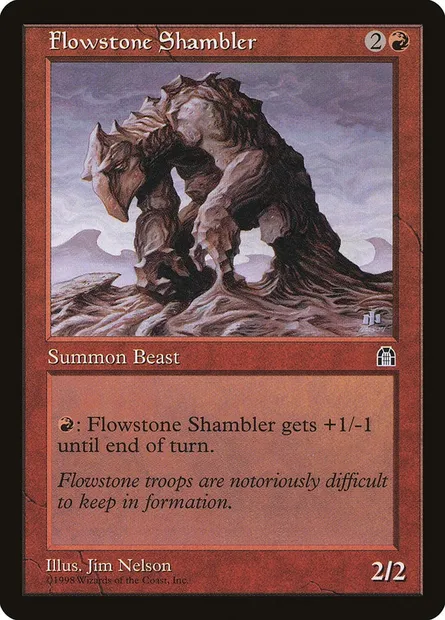 Flowstone Shambler, Magic card STH 86 — Stronghold set