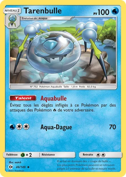 Tarenbulle, carte Pokémon SUM 46 — extension Soleil et Lune