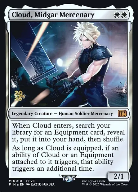 Cloud, Midgar Mercenary, Magic card PFIN 10s — Final Fantasy Promos set