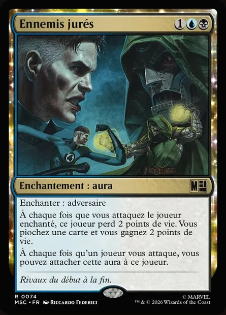 Ennemis jurés, carte Magic MSC 74 — extension Marvel Super Heroes Commander
