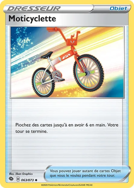 Moticyclette, carte Pokémon CPA 63 — extension La Voie du Maître