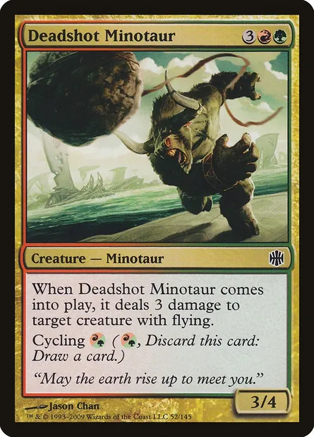 Deadshot Minotaur, Magic card ARB 52 — Alara Reborn set