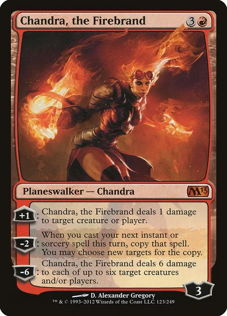 Chandra, the Firebrand, Magic card M13 123 — Magic 2013 set