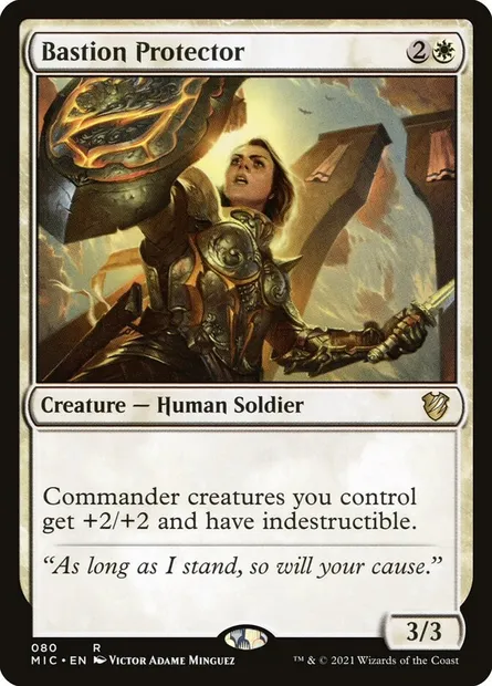 Bastion Protector, Magic card MIC 80 — Midnight Hunt Commander set