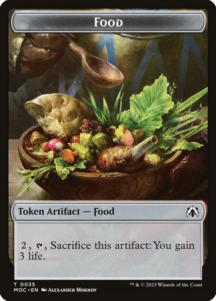 Food, carte Magic TMOC 35 — extension March of the Machine Commander Tokens