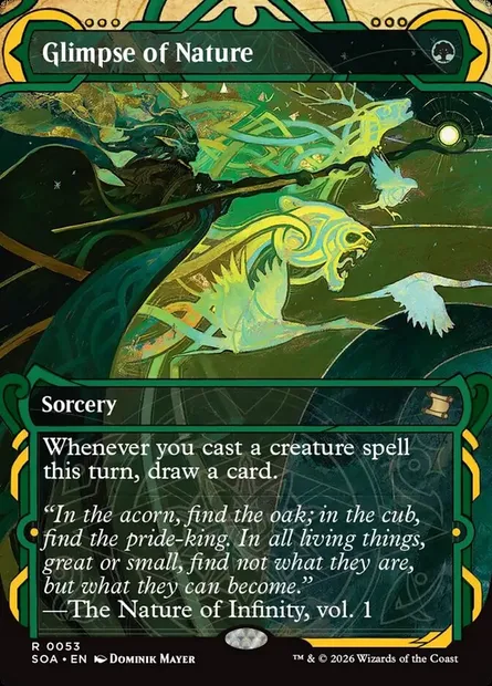 Glimpse of Nature, Magic card SOA 53 — Secrets of Strixhaven Mystical Archive set