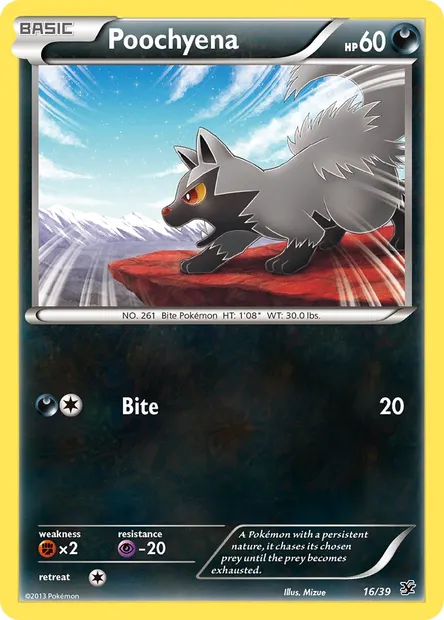 Poochyena, Pokémon card KSS 16 — Kalos Starter Set set