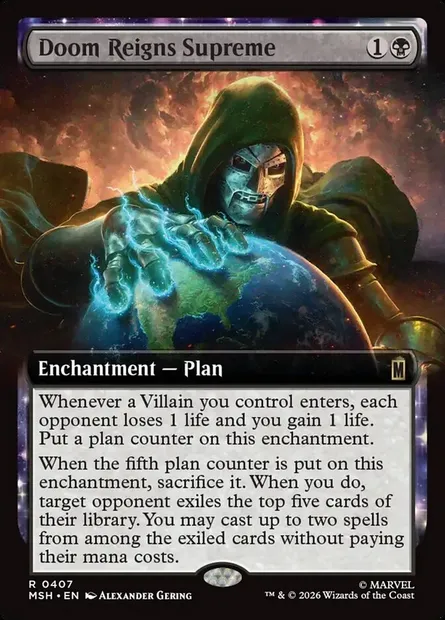 Doom Reigns Supreme, Magic card MSH 407 — Marvel Super Heroes set