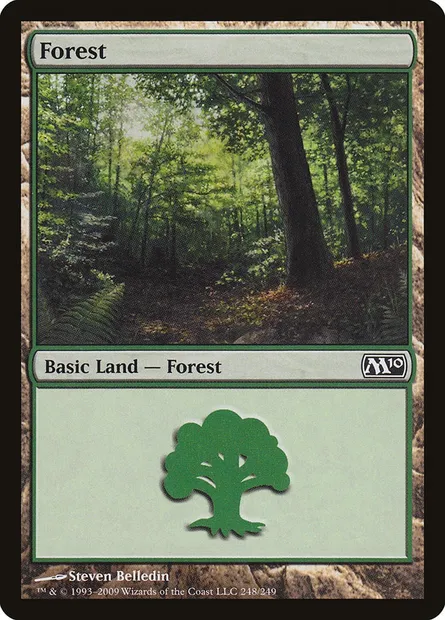 Forest, Magic card M10 248 — Magic 2010 set