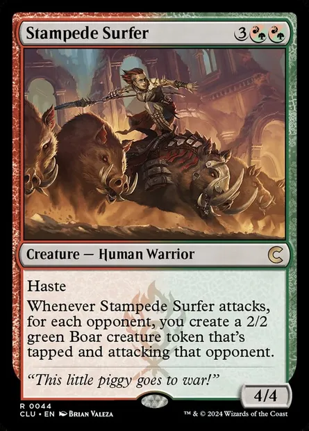 Stampede Surfer, carte Magic CLU 44 — extension Ravnica: Clue Edition