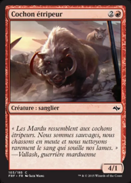 Cochon étripeur, carte Magic FRF 103 — extension Destin reforgé