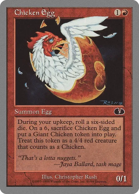 Chicken Egg, carte Magic UGL 41 — extension Unglued