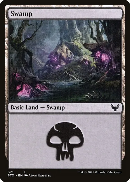 Swamp, Magic card STX 371 — Strixhaven: School of Mages set