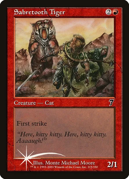 Sabretooth Tiger, Magic card 7ED 215★ — Seventh Edition set