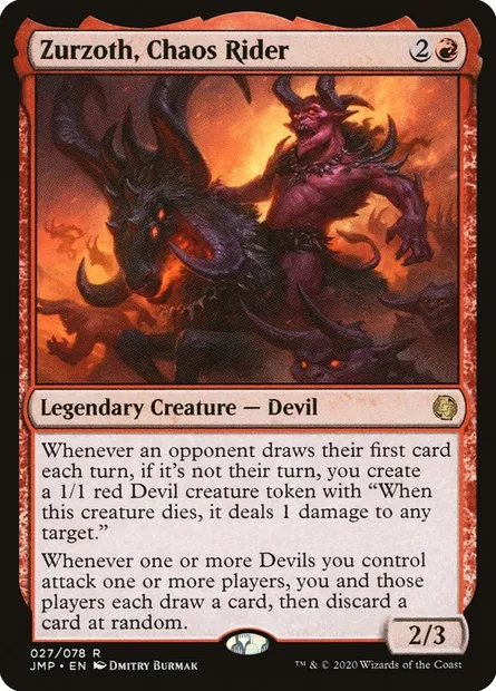 Zurzoth, cavalier du chaos, carte Magic JMP 27 — extension Jumpstart