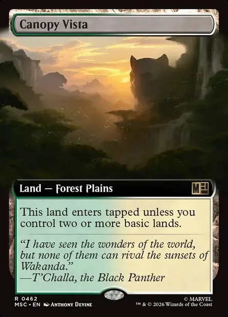 Canopy Vista, Magic card MSC 462 — Marvel Super Heroes Commander set