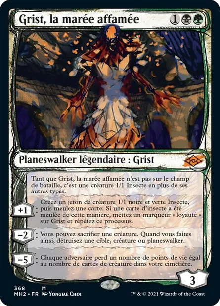 Grist, la marée affamée, carte Magic MH2 368 — extension Horizons du Modern 2
