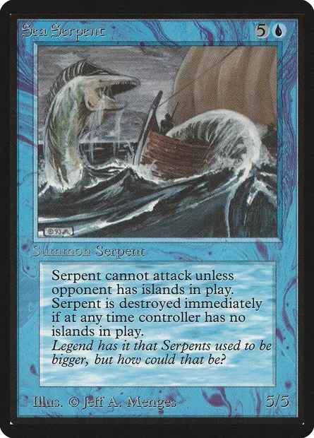 Sea Serpent, Magic card LEB 77 — Limited Edition Beta set