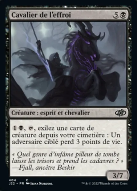 Cavalier de l'effroi, carte Magic J22 404 — extension Jumpstart 2022