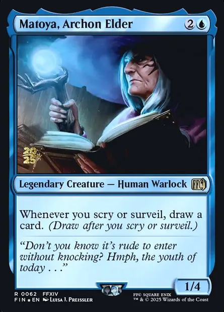 Matoya, Archon Elder, Magic card PFIN 62s — Final Fantasy Promos set