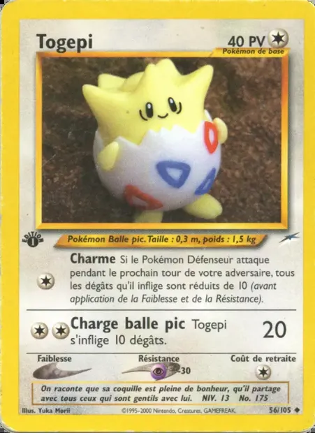 Togepi, carte Pokémon NDE 56 — extension Neo Destiny