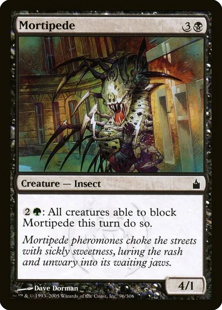 Mortipède, carte Magic RAV 96 — extension Ravnica: La Cité des Guildes