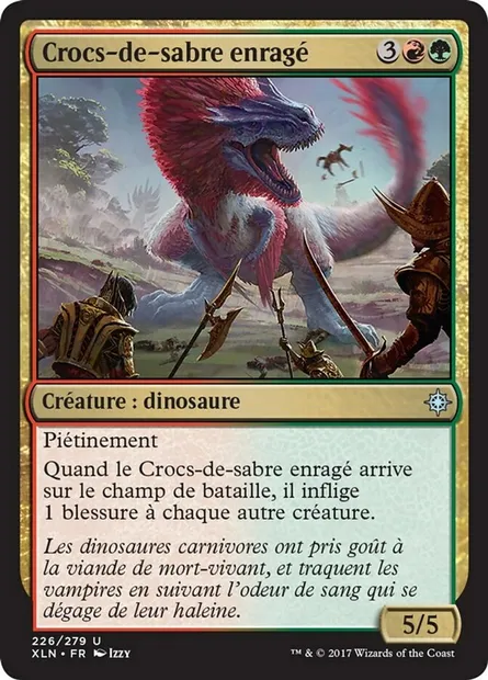 Crocs-de-sabre enragé, carte Magic XLN 226 — extension Ixalan
