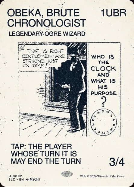 OBEKA, BRUTE CHRONOLOGIST, carte Magic SLZ 92 — extension The Zeta Set