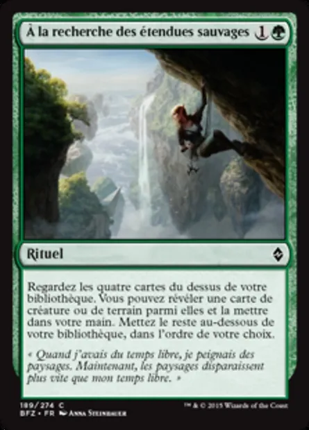 À la recherche des étendues sauvages, carte Magic BFZ 189 — extension La bataille de Zendikar