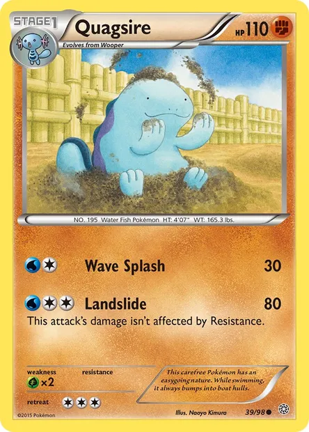 Quagsire, Pokémon card AOR 39 — Ancient Origins set