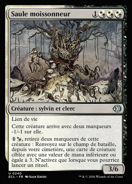 Saule moissonneur, carte Magic ECL 240 — extension Lorwyn Eclipsed