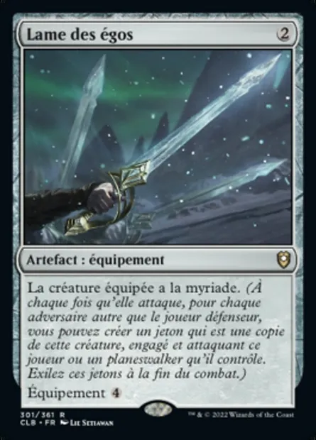 Lame des égos, carte Magic CLB 301 — extension Commander Légendes : la bataille de la Porte de Baldur