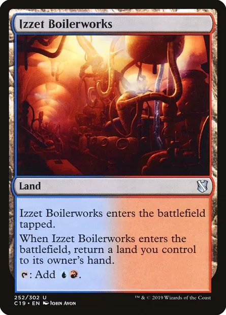 Izzet Boilerworks, Magic card C19 252 — Commander 2019 set