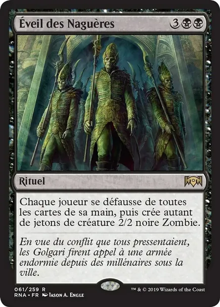 Éveil des Naguères, carte Magic RNA 61 — extension L'allégeance de Ravnica