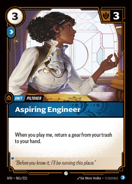 Aspiring Engineer, Riftbound card SFD 061 — Spiritforged set