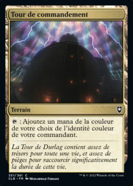 Tour de commandement, carte Magic CLB 351 — extension Commander Légendes : la bataille de la Porte de Baldur