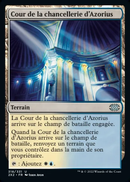 Cour de la chancellerie d'Azorius, carte Magic 2X2 318 — extension Double Masters 2022