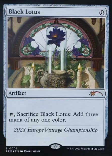 Black Lotus, carte Magic OVNT 2023EU — extension Vintage Championship