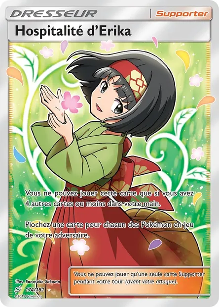 Hospitalité d’Erika, carte Pokémon TEU 174 — extension Duo de Choc