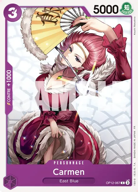 Carmen, carte One Piece OP12-067 — extension L'HÉRITAGE DU MAÎTRE