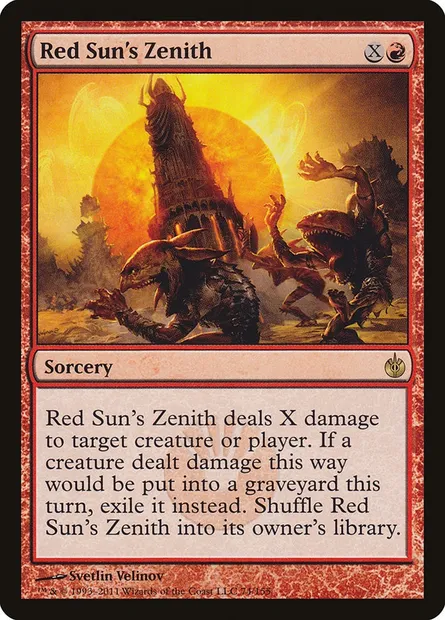 Red Sun's Zenith, Magic card MBS 74 — Mirrodin Besieged set