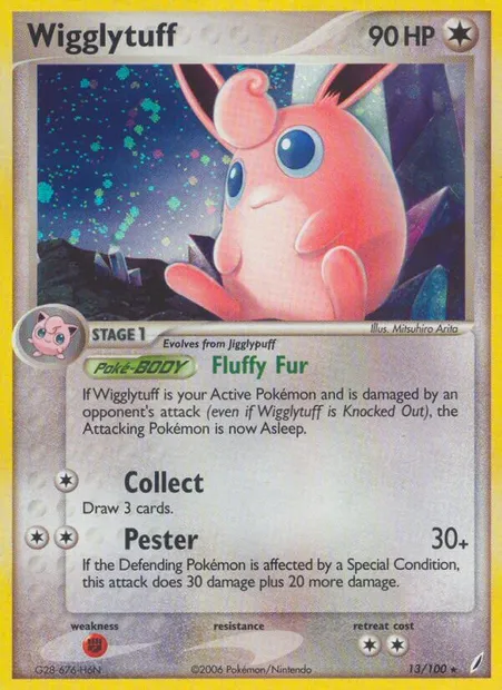 Wigglytuff, Pokémon card CG 13 — Crystal Guardians set