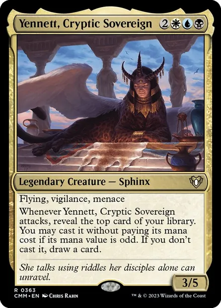 Yennett, souveraine cryptique, carte Magic CMM 363 — extension Commander Masters